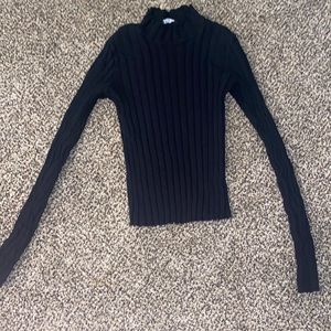 Zara mock neck ribbed sweater, size L